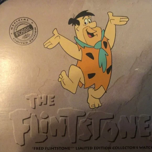 Vintage 1993 Fossil The Flintstones Fred Limited Edition Watch Box Set s-l400.jpg main image 3